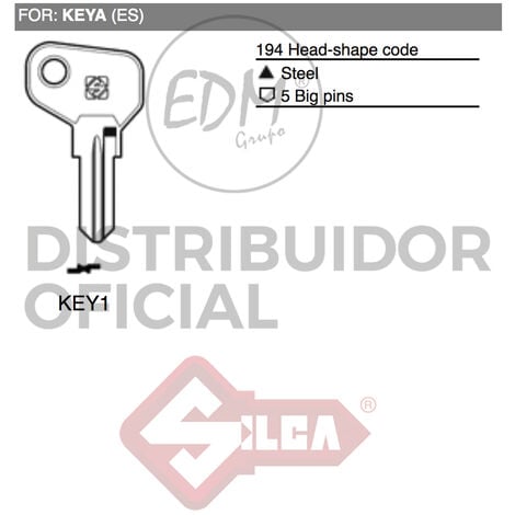 SILCA LLAVE ACERO KEY1 KEYA