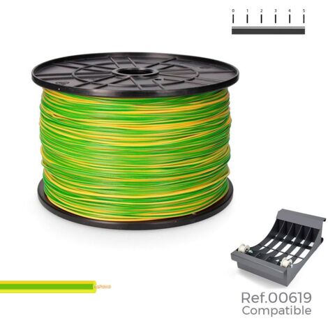 E3/28982 Carrete Cablecillo Flexible 1,5Mm Bicolor 1000Mts (Bobina Grande Ø400X200Mm)