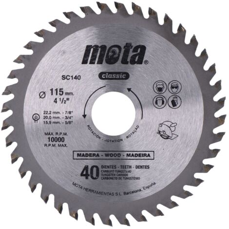 E3/39551 Sierra Circ Widia 115Mm 40 Dientes Clp18 Sc140-P