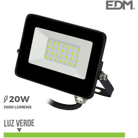 E3/70318 Foco Proyector Led 20W 1000Lm Luz Verde 12X8,8X2,4Cm Edm