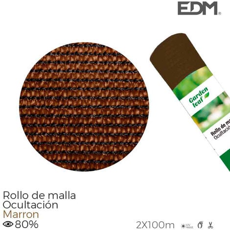 E3/75813 Rollo De Malla De Ocultacion Color Marron 90Gr 1,5X10M EDM