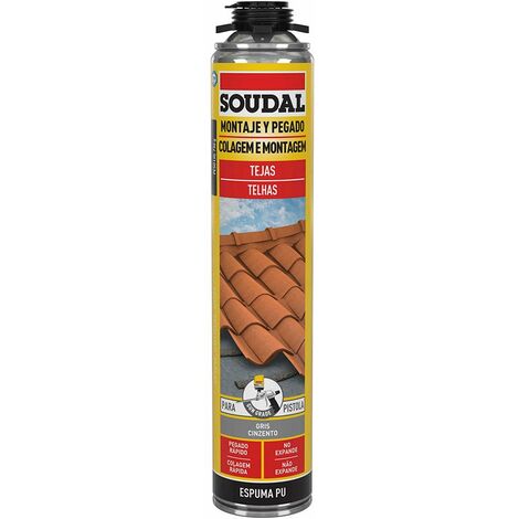 Soudal Espuma para teja pistola gris 750ml