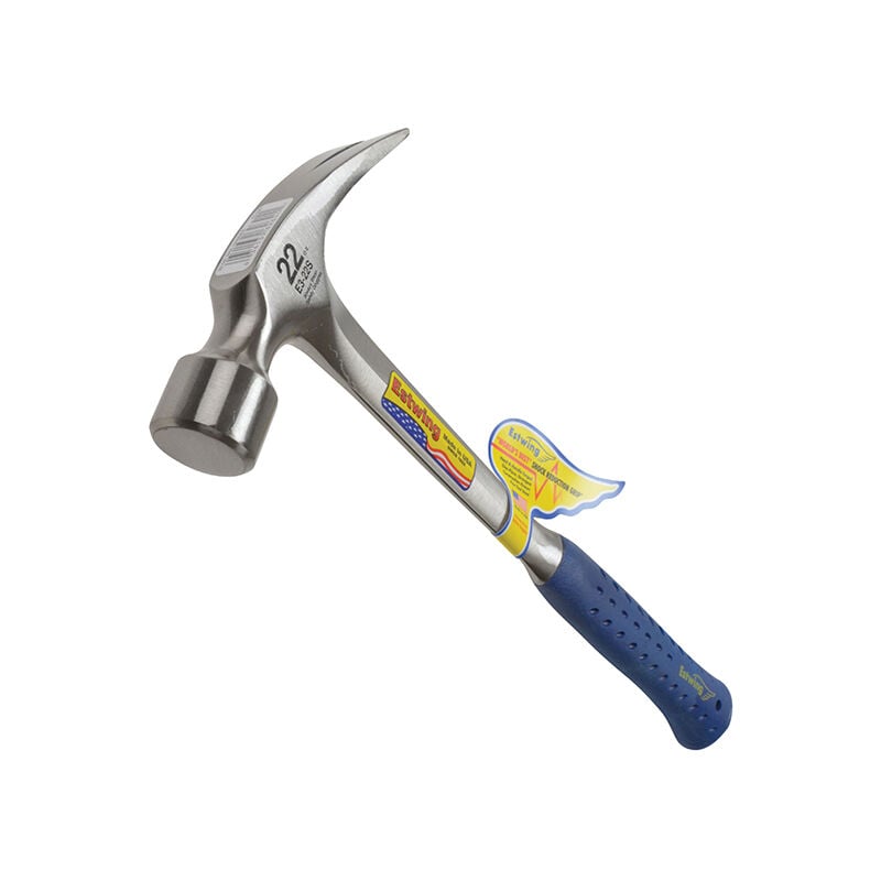 E3/22S E3/22S Straight Claw Framing Hammer - Vinyl Grip 616g (22oz) ESTE322S - Estwing