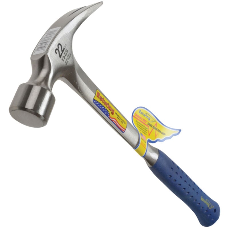 Estwing - E3/22S 22oz Straight Claw Framing Hammer - Vinyl Grip