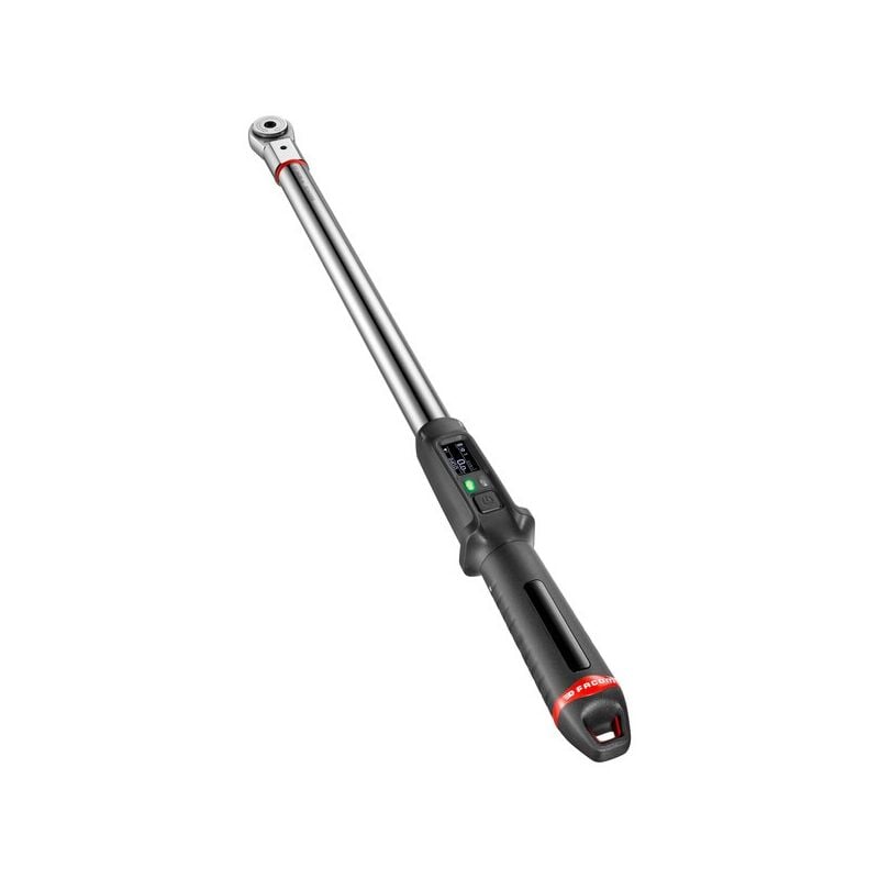 Clé dynamométrique connectée - Couple de serrage : 34-340 N.m - Carré d'entraînement du cliquet : 1/2' - Longueur : 620 mm - Carré d'attachement : 14