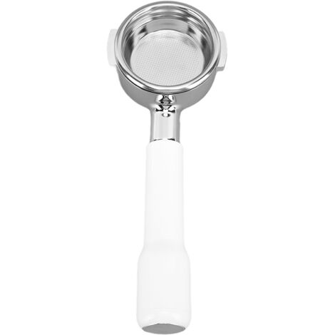 E61-Filterhalter (58 mm) für Kaffeemaschinen, einlagiger Filter, abnehmbarer Griff, kompatibel mit Kaffeemaschinen für Zuhause und Cafés, weißer Kunststoff C2