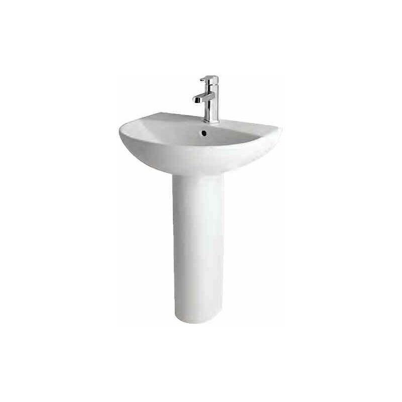 Farringdon Wall Hung Basin - 550mm Wide - 1 Tap Hole - White - 26.0062 - Eastbrook