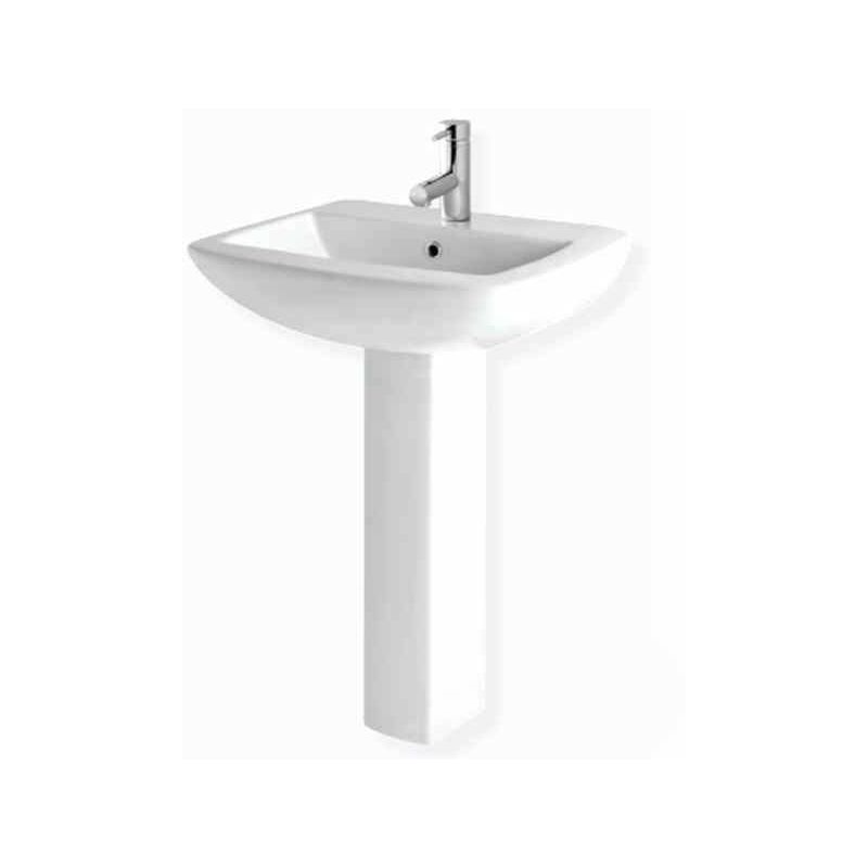 Mentmore Wall Hung Basin - 610mm Wide - 1 Tap Hole - White - 26.0034 - White - Eastbrook