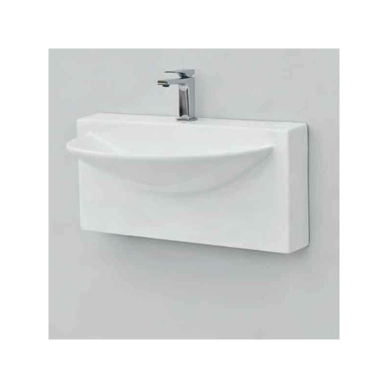 Mezzano Wall Hung Basin - 700mm Wide - 1 Tap Hole - White - 95.089 - Eastbrook
