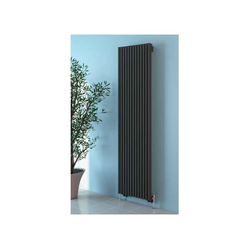 Eastbrook Rowsham Matt Anthracite Mild Steel Designer Radiator 1800mm x 500mm