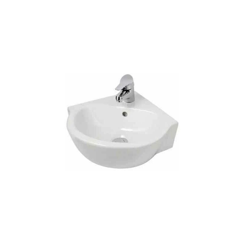 Type 55 Wall Hung Cloakroom Basin - 510mm Wide - 2 Tap Hole - White - 27.0921 - Eastbrook