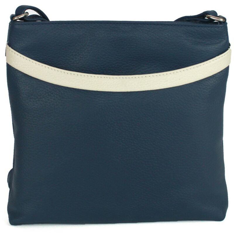 Womens/Ladies Aimee Colour Band Handbag (One size) (Navy/White) - Navy/White - Eastern Counties Leather