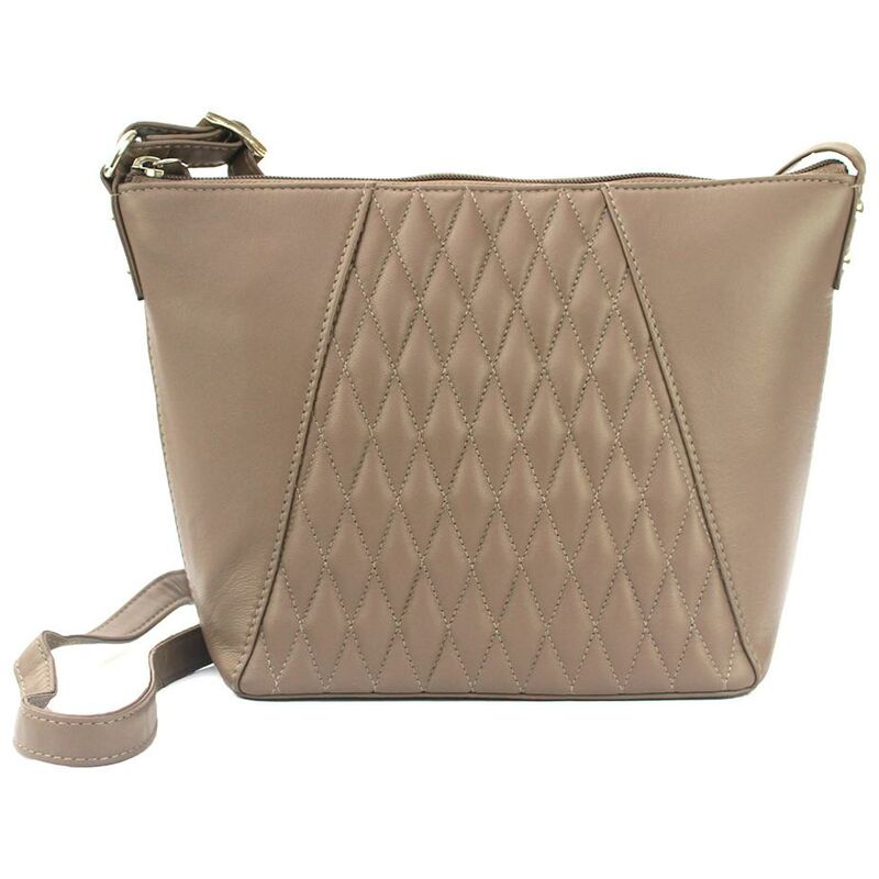 Eastern Counties Leather - Womens/Ladies Alegra Quilted Handbag (One size) (Taupe) - Taupe