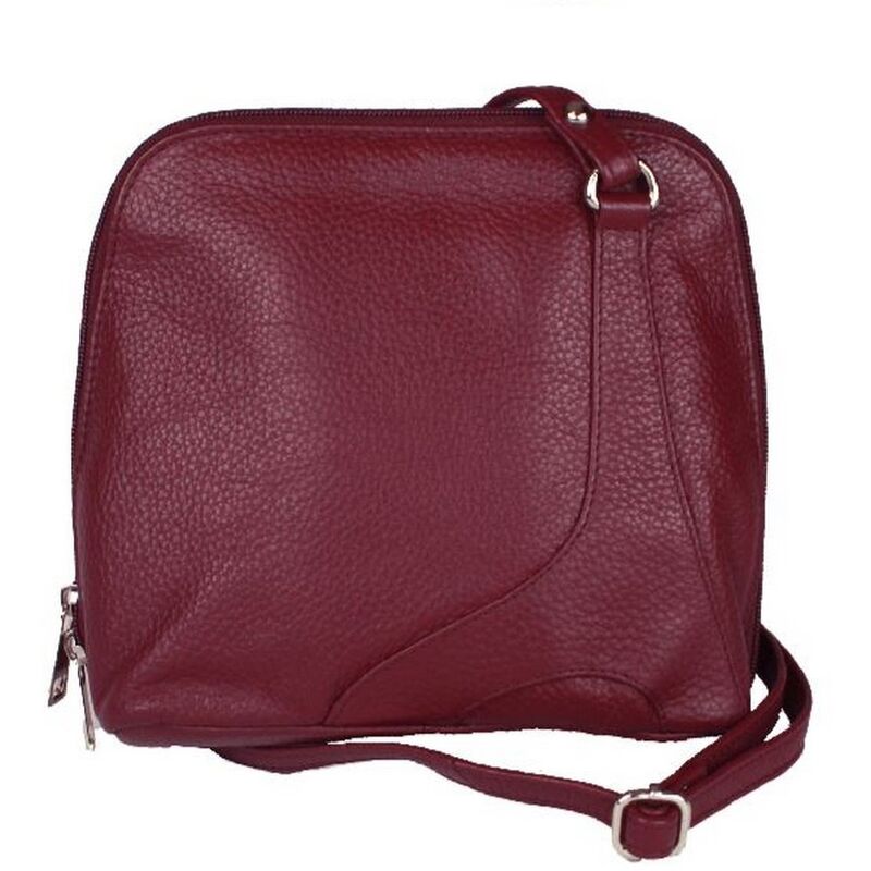 Womens/Ladies Farah Handbag With Panel Detail (One Size) (Burgundy) - Burgundy - Eastern Counties Leather