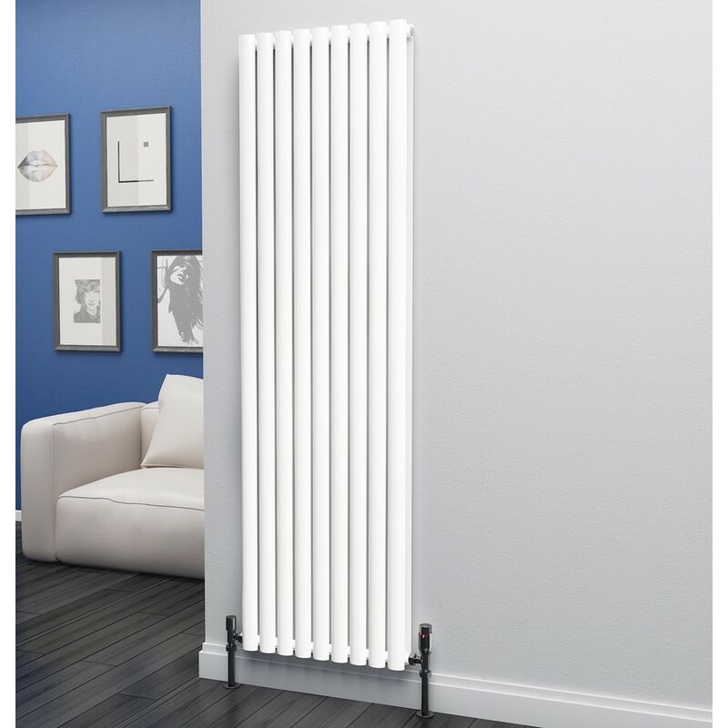 Eastgate - Eclipse Steel White Vertical Designer Radiator 1800mm x 522mm Double Panel - Central Heating
