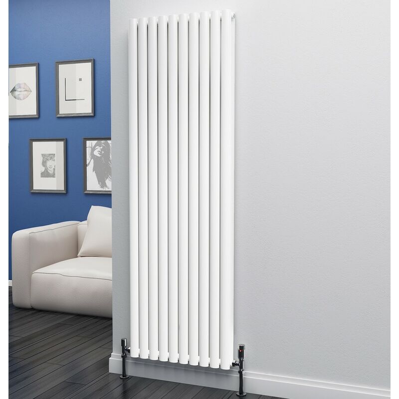 Eastgate Eclipse Steel White Vertical Designer Radiator 1800mm x 580mm Double Panel - Central Heating