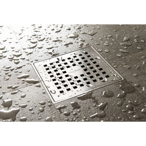 Easy drain aqua quattro siphon de sol 15x15cm horizontal 4cm acier inoxydable - Inox