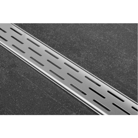Easy Drain Compact 50 caniveau de douche inox avec plaque simple inox, flasque inox standard, siphon 50mm, 80cm, profondeur d'encastrement 83mm avec