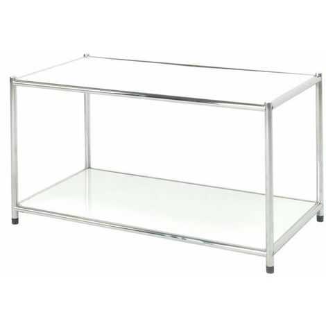 Easy étagère métallique bibliothèque chromée 2 tablettes blanches cm 40 x 80 x h. 40,5 cuisine salle de bains garage placard cuisine salle de bains garage placard