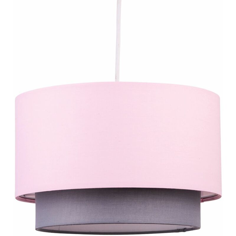 Pink & Grey 2 Tier Light Shade