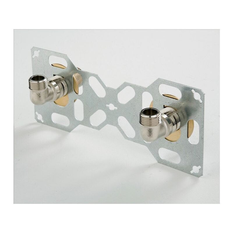 Double sortie de cloison mâle pour tube multicouche, Diam.16 mm 20 x 27 mm - Quick Plomberie