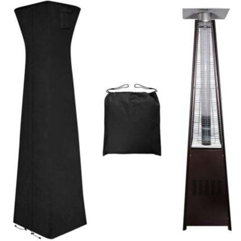 Easy-Going Housse de protection pour lampe de poche pyramide avec fermeture éclair et sac de rangement, housse imperméable pour chauffage d'extérieur résistante à la poussière, aux UV et au vent