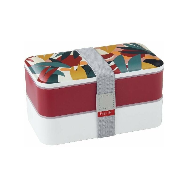 Easy Life - lunch box rouge 2 compartiments 2X60CL 1159323