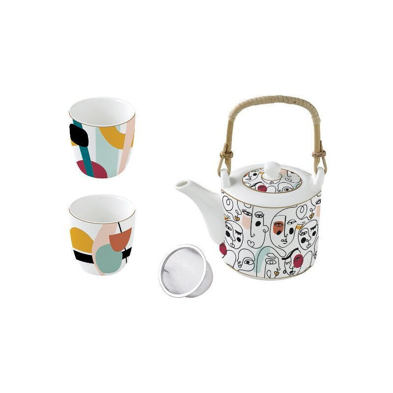 Modernism scatola teiera 60CL + 2 tazze 16 cl