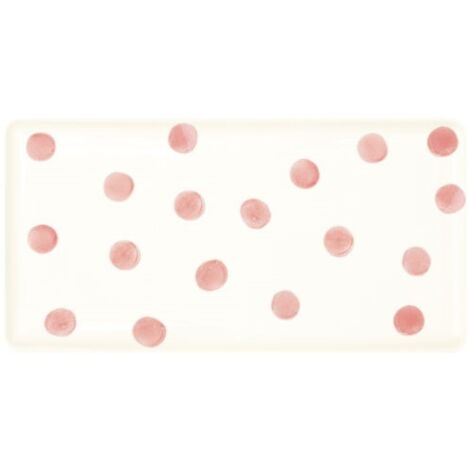 EASY LIFE - Plateau 39,5x20 cm en céramique peint à la main COLOR MIX PINK