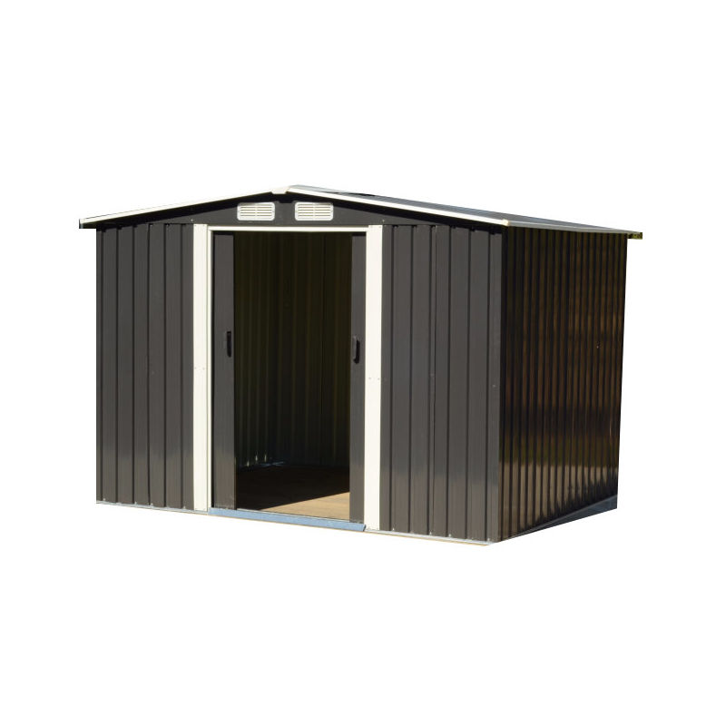 Easy Store Metal Garden Shed 6x8 foot Grey