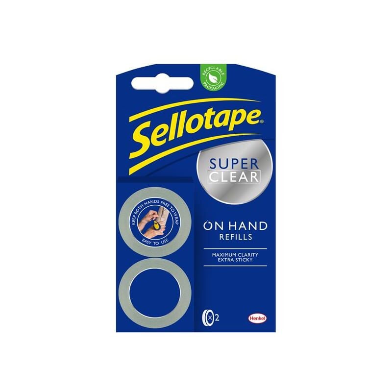 1740339 On-Hand Refill 18mm x 15m Clear (Pack 2) SLT1740339 - Sellotape