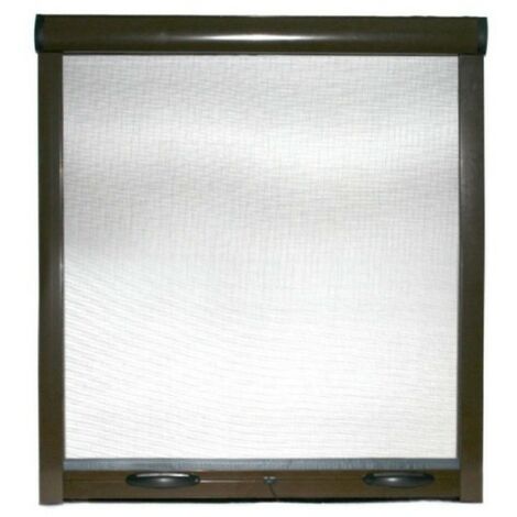 Mosquitera enrollable para ventana de 120x170cm con caja marrón de 42mm