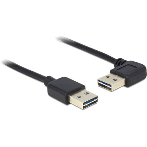 EASY-USB 2.0 Kabel, USB-A Stecker  USB-A Stecker 90° Verwendung:  Embout von USB-A Geräten an PC oder Notebook