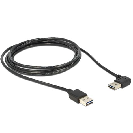 EASY-USB 2.0 Kabel, USB-A Stecker  USB-A Stecker 90° Verwendung:  Embout von USB-A Geräten an PC oder Notebook