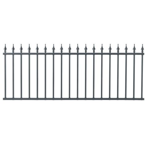 Easycloture – Clôture aluminium travée imitation fer forgé 2 m x H 76,5 cm – Résistante aux intempéries – Fixations et poteaux vendus séparément
