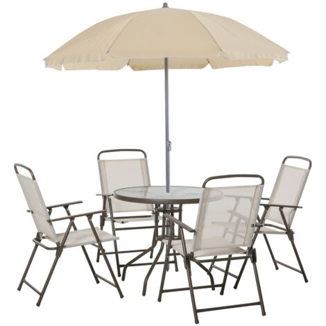 Tavolo giardino ombrellone sedie