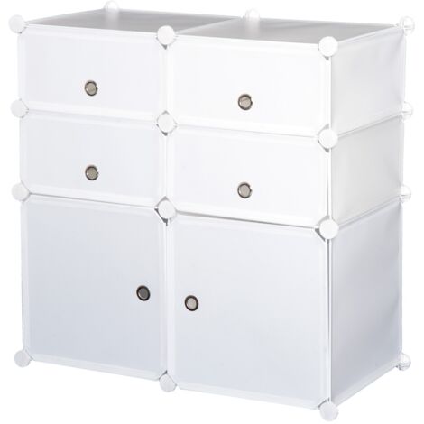 easycomfort armadio modulare scarpiera in plastica guardaroba scaffale portascarpe 75×37×73cm bianco