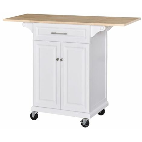 Carrello cucina bianco con ante