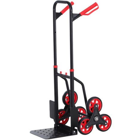easycomfort carrello portapacchi compatto e pieghevole con maniglia estraibile, carico massimo 150 kg