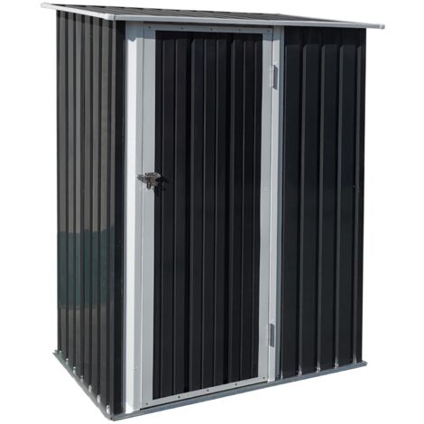 easycomfort casetta porta attrezzi capanno in acciaio impermeabile 142x84x189cm
