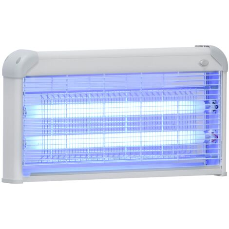 easycomfort elettroinsetticida da esterno e interno con lampada antizanzare uv per 60m², zanzariera elettrica 30w grigio