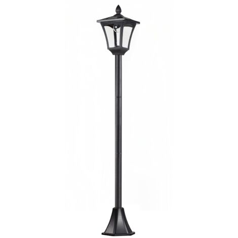 easycomfort lampione led da esterno ad energia solare lampada da giardino lampada da terra impermeabile ip44 18×18×160cm nero