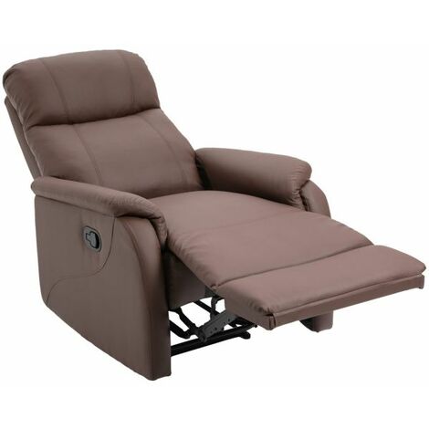 EASYCOMFORT Poltrona Relax Reclinabile Ergonomica in Ecopelle