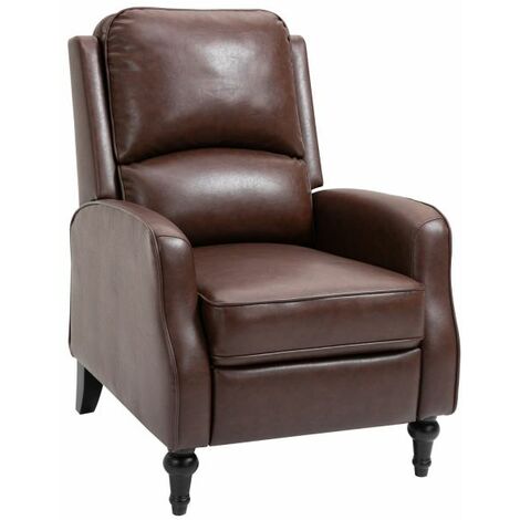 EASYCOMFORT Poltrona Relax Reclinabile 90° e 150° Manuale per TV, Soggiorno, Camera, Design Moderno in Pelle 73x86x104cm