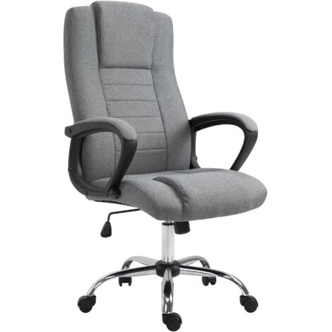easycomfort sedia da ufficio presidenziale ergonomica basculante e imbottita con altezza e inclinazione regolabile, 62 x 76 x 110-119cm