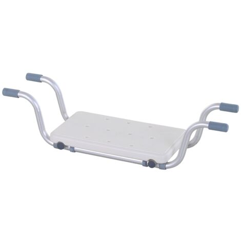 easycomfort sedile per vasca in lega di alluminio e plastica, sgabello per vasca da bagno larghezza regolabile 73-83cm, max. carico 150kg