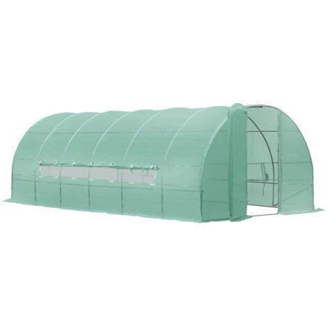 easycomfort serra da giardino a tunnel per coltivazaione piante in pe 600×300×200cm