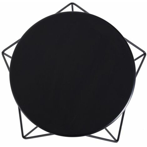 EASYCOMFORT Tavolino da Caffè Salotto Design Nordico Minimalista Geometrico Ampio Piano, Acciaio, 54x54x44cm