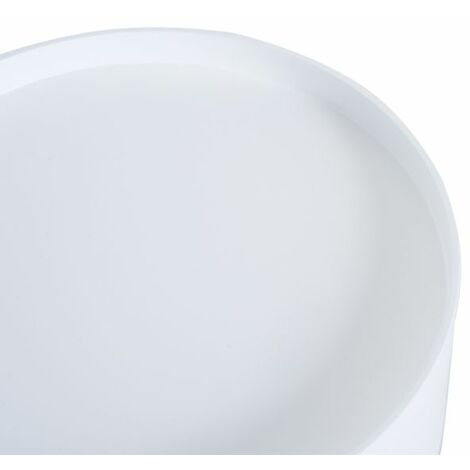 EASYCOMFORT Tavolino da Salotto Moderno in Legno, Tavolino Rotondo con Cassetto, Tavolino da Caffè per Soggiorno e Camera, Bianco