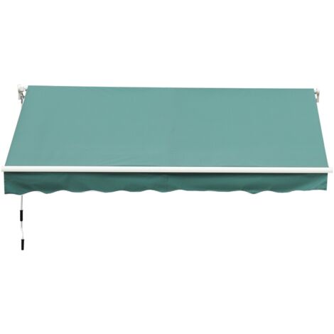 EASYCOMFORT Tenda da Sole a Bracci per Esterno con Manovella, Metallo e  Poliestere, 3x2.5m Verde